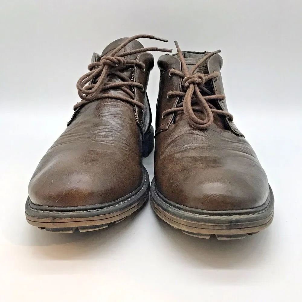 B-52 by Bullboxer Chukka Boots Men’s 11 Brown Leather Lined Lace Up Desert Shoes